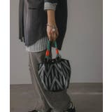 【新色レオパードシリーズを追加！】コードストラップ 柄 ニット ハンドバッグ | 210nouve | 詳細画像32 