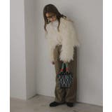 【新色レオパードシリーズを追加！】コードストラップ 柄 ニット ハンドバッグ | 210nouve | 詳細画像33 