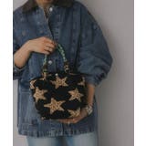 ブラック | 【新色レオパードシリーズを追加！】コードストラップ 柄 ニット ハンドバッグ | 210nouve