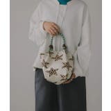 ベージュ | 【新色レオパードシリーズを追加！】コードストラップ 柄 ニット ハンドバッグ | 210nouve