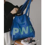 ブルー | 【PWR】ビッグロゴナイロントートバッグ | 210nouve