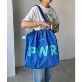 ブルー | 【PWR】ビッグロゴナイロントートバッグ | 210nouve