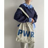 ベージュ | 【PWR】ビッグロゴナイロントートバッグ | 210nouve