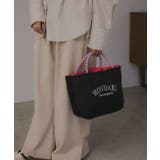 ブラック | 【リバーシブル】ビッグロゴミニトートバッグ | 210nouve