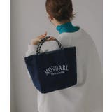 ネイビー | 【リバーシブル】ビッグロゴミニトートバッグ | 210nouve