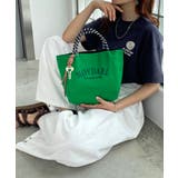 グリーン | 【リバーシブル】ビッグロゴミニトートバッグ | 210nouve