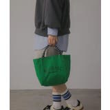 グリーン | 【リバーシブル】ビッグロゴミニトートバッグ | 210nouve