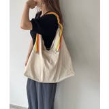 アイボリー | 配色ドローコードナイロンショルダーバッグ | 210nouve