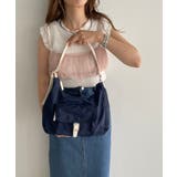 ネイビー | アウトポケットナイロンショルダーバッグ | 210nouve