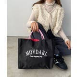 ブラック | 【リバーシブル】 ビッグ ロゴ  トートバッグ  M | 210nouve