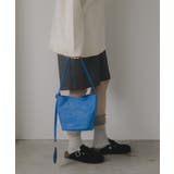 ブルー | 【チャーム付】フェイク スエード バケツ ショルダーバッグ | 210nouve