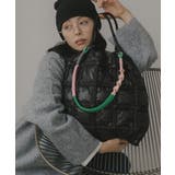 ナイロン チェック柄 コードストラップ バッグ | 210nouve | 詳細画像2