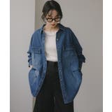 ブルー系 | デニムビッグシャツジャケット | 210nouve