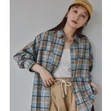 ライトブルー | オンブレチェック オーバーサイズ シャツ ジャケット | 210nouve