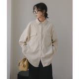 アイボリー | コーデュロイ オーバーサイズ シャツ ジャケット | 210nouve