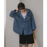 ブルー | テンセルデニムパーカーシャツ | 210nouve