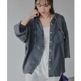 ブラック | テンセルデニムパーカーシャツ | 210nouve