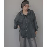 ブラック | テンセルデニムパーカーシャツ | 210nouve