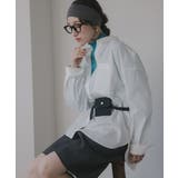 ホワイト | ボリュームビッグシャツ | 210nouve