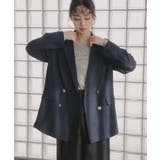 ネイビー | ダブルテーラードジャケット | 210nouve
