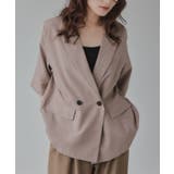 ベージュ | リネンライク半袖ジャケット | 210nouve