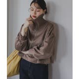 モカ | スエードハーフジッププルオーバー | 210nouve