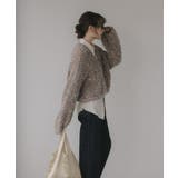 ミックスカラー オーバーサイズ クロップド丈 ニット | 210nouve | 詳細画像11