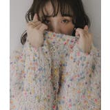 ミックスカラー オーバーサイズ クロップド丈 ニット | 210nouve | 詳細画像15