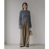 ミックスカラー オーバーサイズ クロップド丈 ニット | 210nouve | 詳細画像5