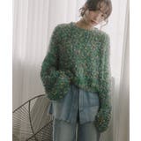 ミックスカラー オーバーサイズ クロップド丈 ニット | 210nouve | 詳細画像6