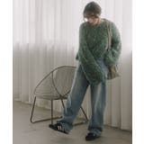 ミックスカラー オーバーサイズ クロップド丈 ニット | 210nouve | 詳細画像8