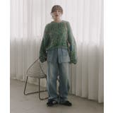 ミックスカラー オーバーサイズ クロップド丈 ニット | 210nouve | 詳細画像9