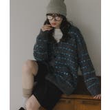 ツイード ボーダー オーバーサイズ ニット カーディガン | 210nouve | 詳細画像1