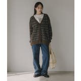 ツイード ボーダー オーバーサイズ ニット カーディガン | 210nouve | 詳細画像5