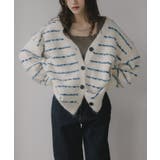 ツイード ボーダー オーバーサイズ ニット カーディガン | 210nouve | 詳細画像6