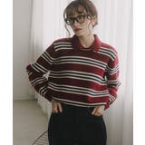 ラムタッチ ボーダー ポロニット | 210nouve | 詳細画像2