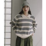 ラムタッチ ボーダー ポロニット | 210nouve | 詳細画像6