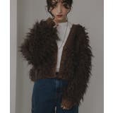 ブラウン | ループヤーン シャギー カーディガン | 210nouve