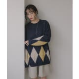 アーガイル ルーズ シャギー ニット | 210nouve | 詳細画像2