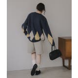 アーガイル ルーズ シャギー ニット | 210nouve | 詳細画像4