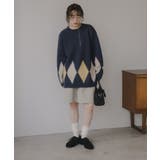 アーガイル ルーズ シャギー ニット | 210nouve | 詳細画像5