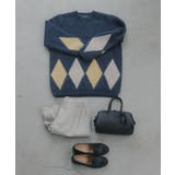 アーガイル ルーズ シャギー ニット | 210nouve | 詳細画像6