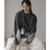 アーガイル ルーズ シャギー ニット | 210nouve | 詳細画像8