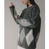 アーガイル ルーズ シャギー ニット | 210nouve | 詳細画像9