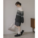 ノルディック柄 ルーズ シャギーニット | 210nouve | 詳細画像12