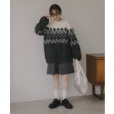 ノルディック柄 ルーズ シャギーニット | 210nouve | 詳細画像13