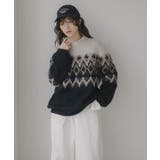 ノルディック柄 ルーズ シャギーニット | 210nouve | 詳細画像2