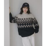 ノルディック柄 ルーズ シャギーニット | 210nouve | 詳細画像3