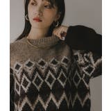 ノルディック柄 ルーズ シャギーニット | 210nouve | 詳細画像7