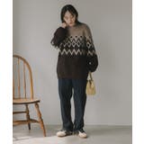 ノルディック柄 ルーズ シャギーニット | 210nouve | 詳細画像9